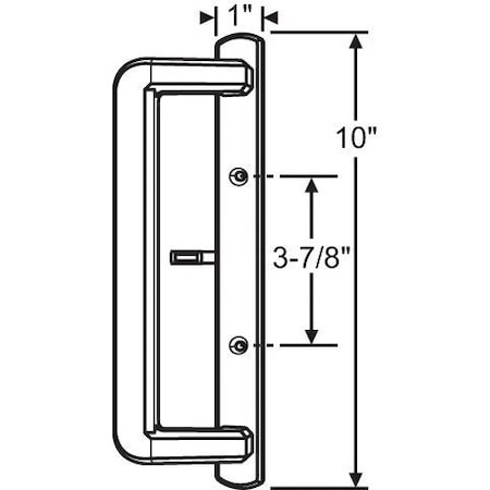 Strybuc Patio Door Handle 10in Overall 13-530W-I